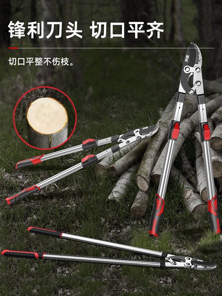대나무 절단 가위 과일 드라이버 나무 커터 휴대용 SK5 합금강 대형 강력 가위 - 상세 이미지 3