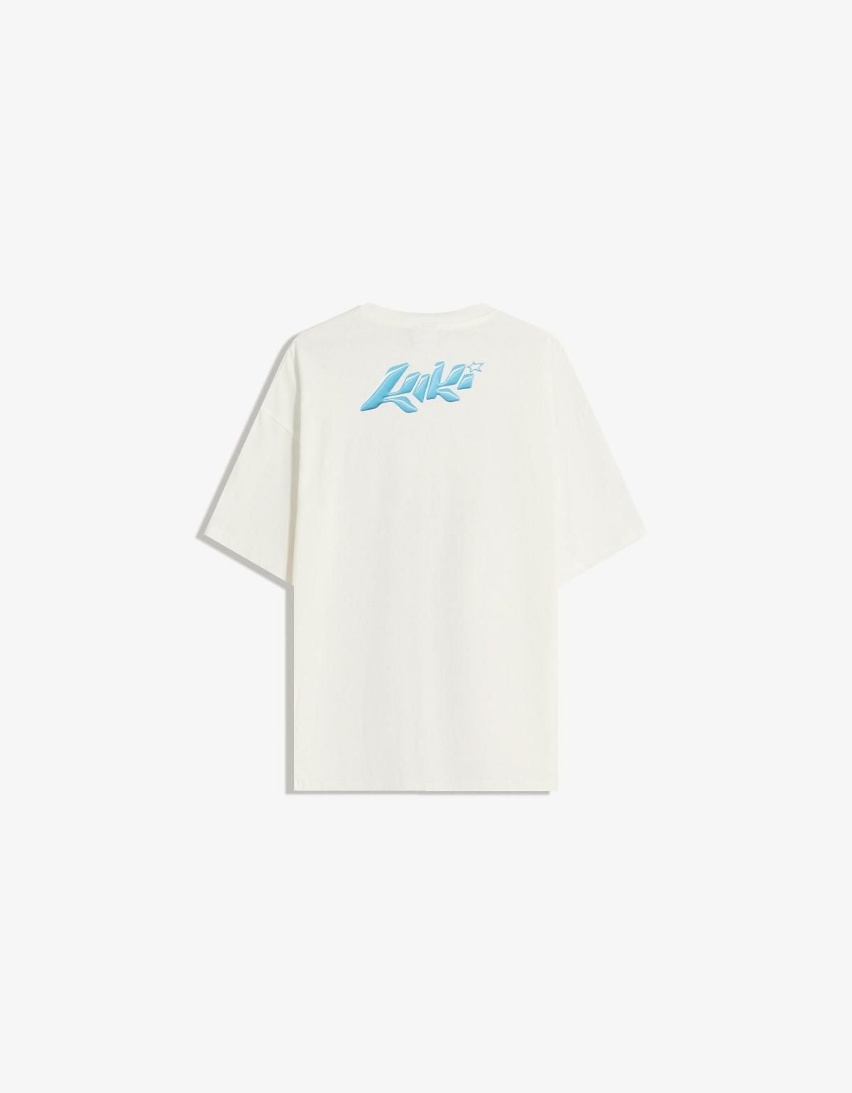버쉬카 트렌디 프린트 오버핏 반팔 티셔츠 7633/193 OFF WHITE - 상세 이미지 2
