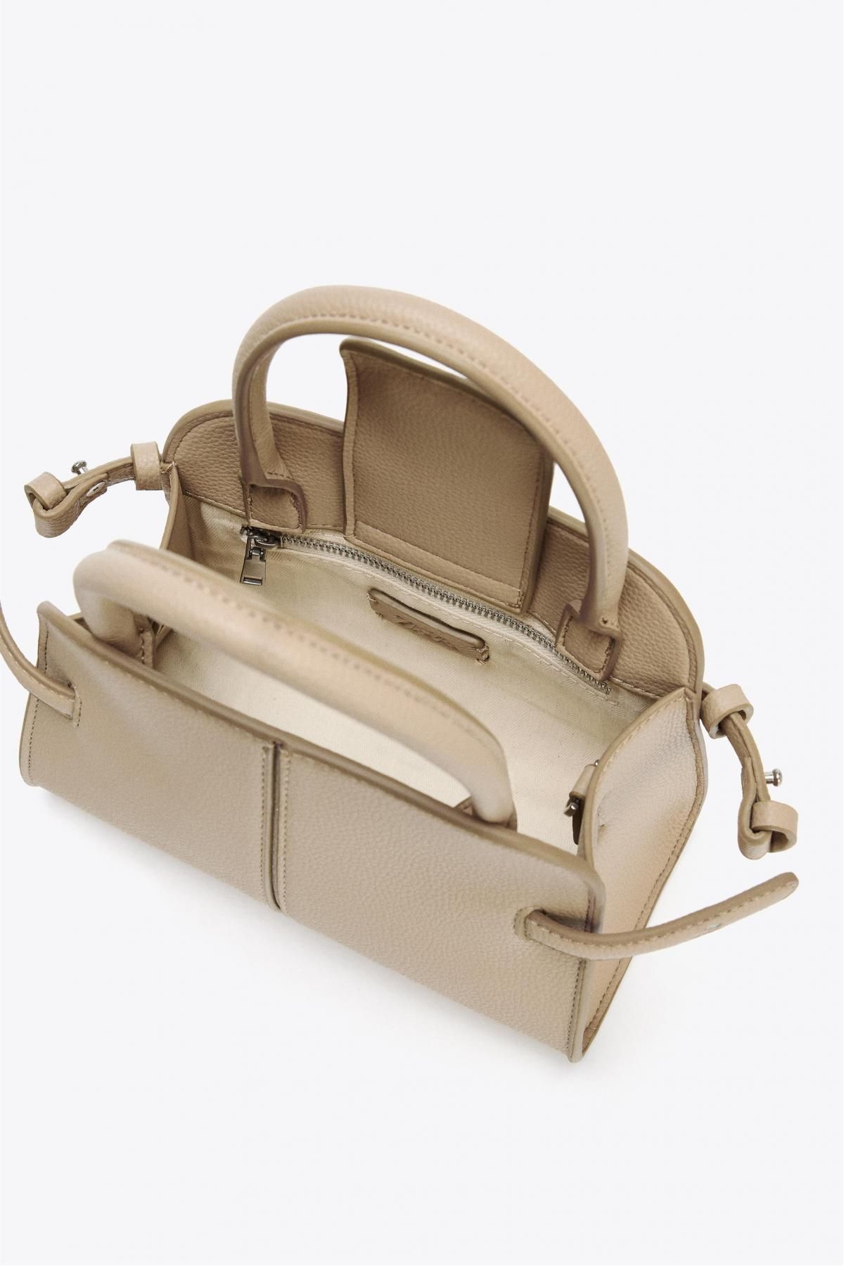 자라 베이직 미니 시티 토트백 6614/610 TAUPE GREY - 상세 이미지 5