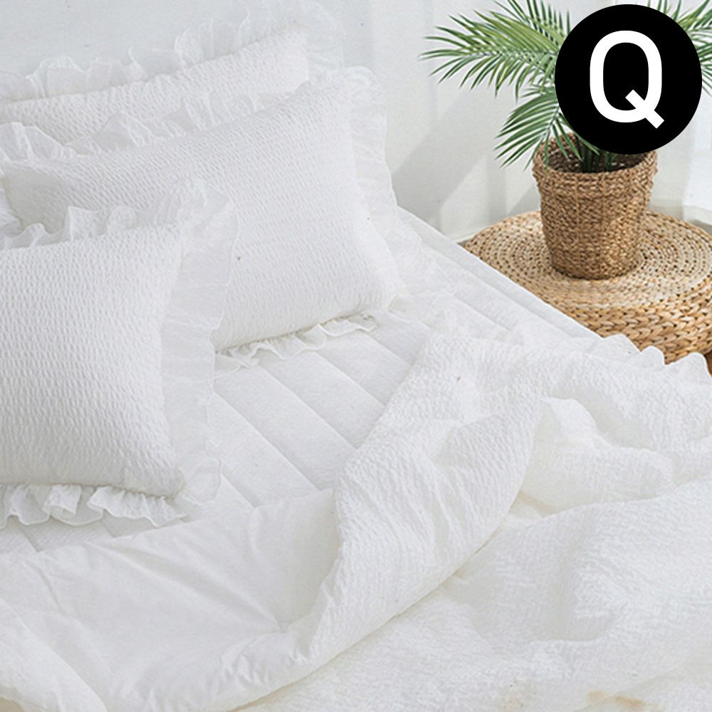 크리미 아사 여름 이불 패드세트 퀸 Q 화이트 - 메인 이미지