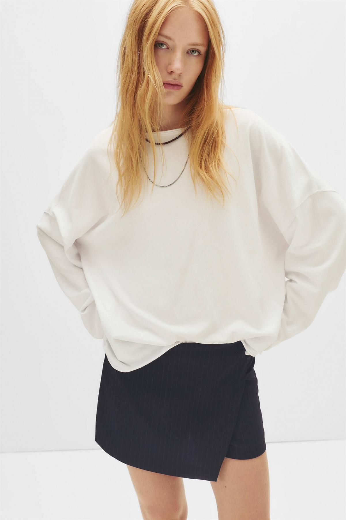 풀앤베어 미니멀 랩 스커트 팬츠 7696/348 STRIPED - 상세 이미지 5