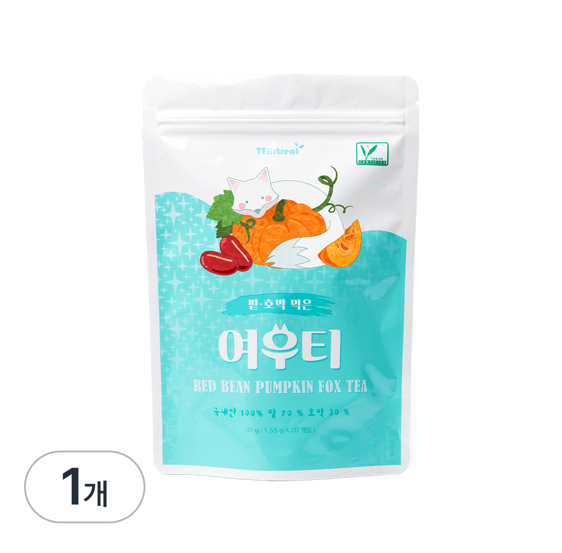 티트리트 여우티 호박팥차 티백 20개입, 1개 - 메인 이미지