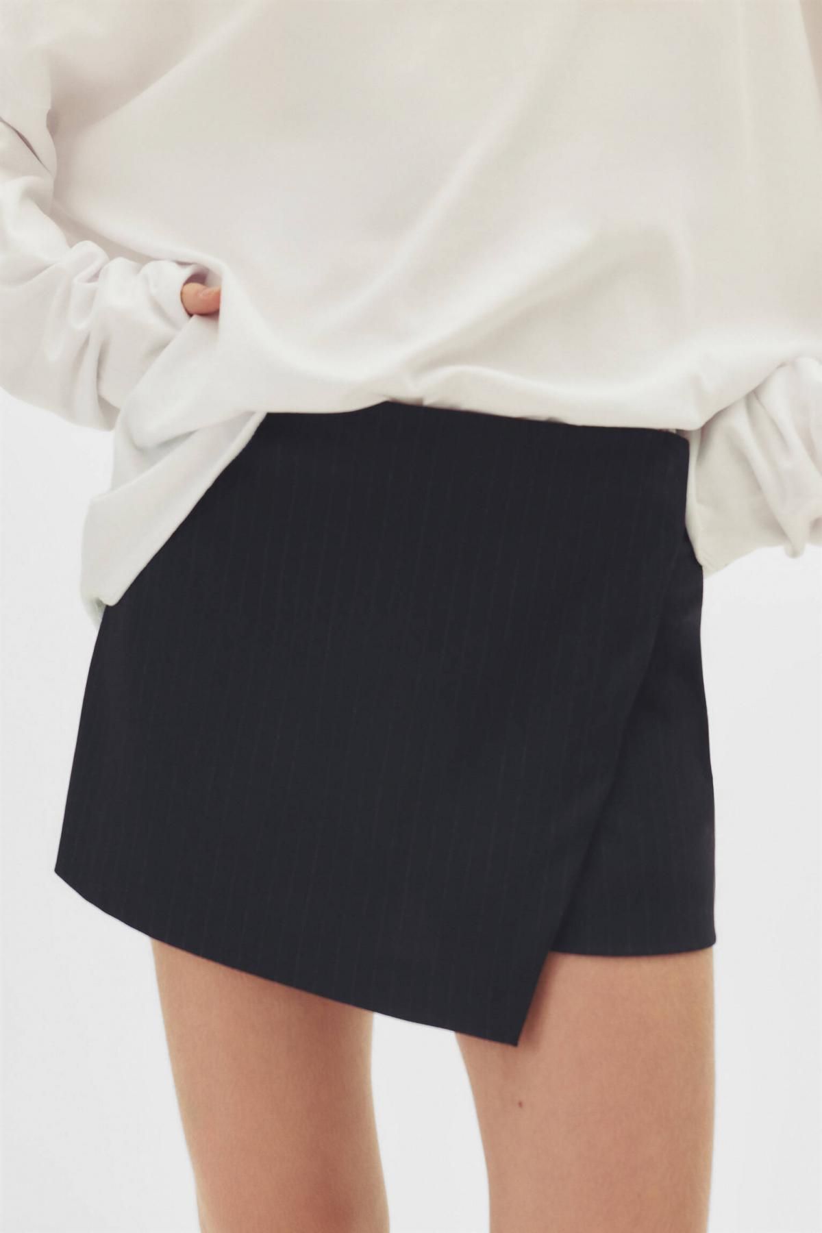 풀앤베어 미니멀 랩 스커트 팬츠 7696/348 STRIPED - 상세 이미지 4
