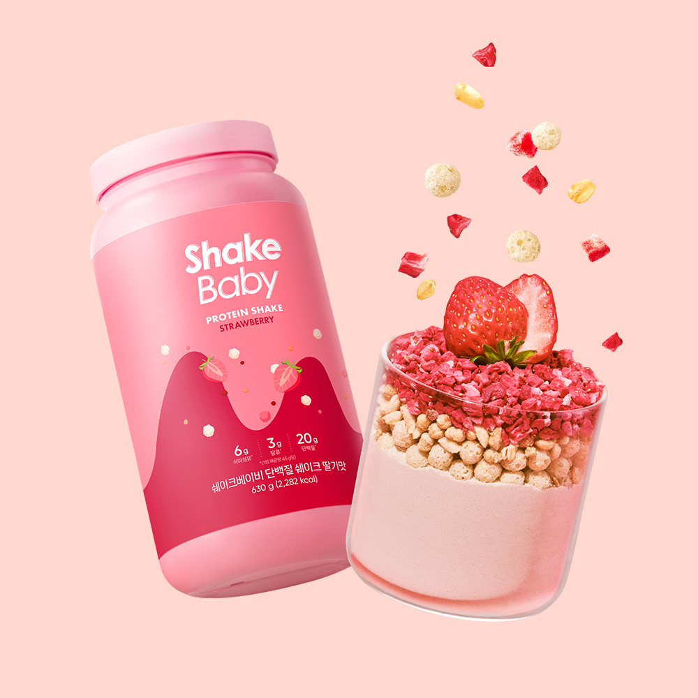 쉐이크베이비 단백질 쉐이크 대용량 딸기맛, 630g, 1개