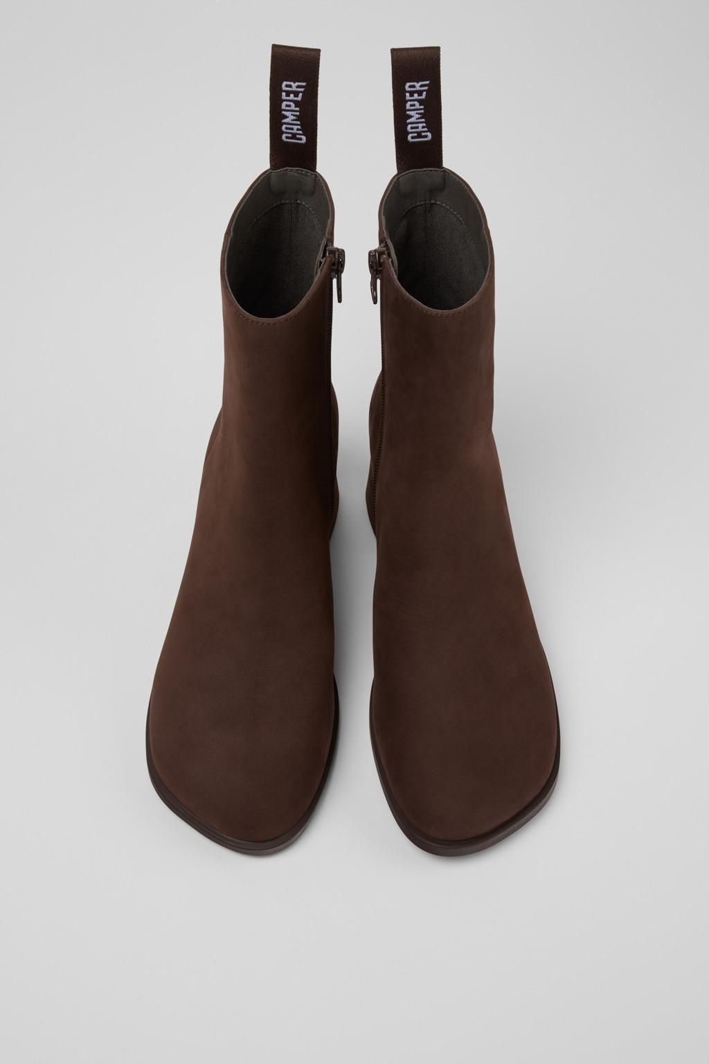캠퍼 브라운 미들힐 누벅 앵클부츠 Kora K400798-002 BROWN - 상세 이미지 5