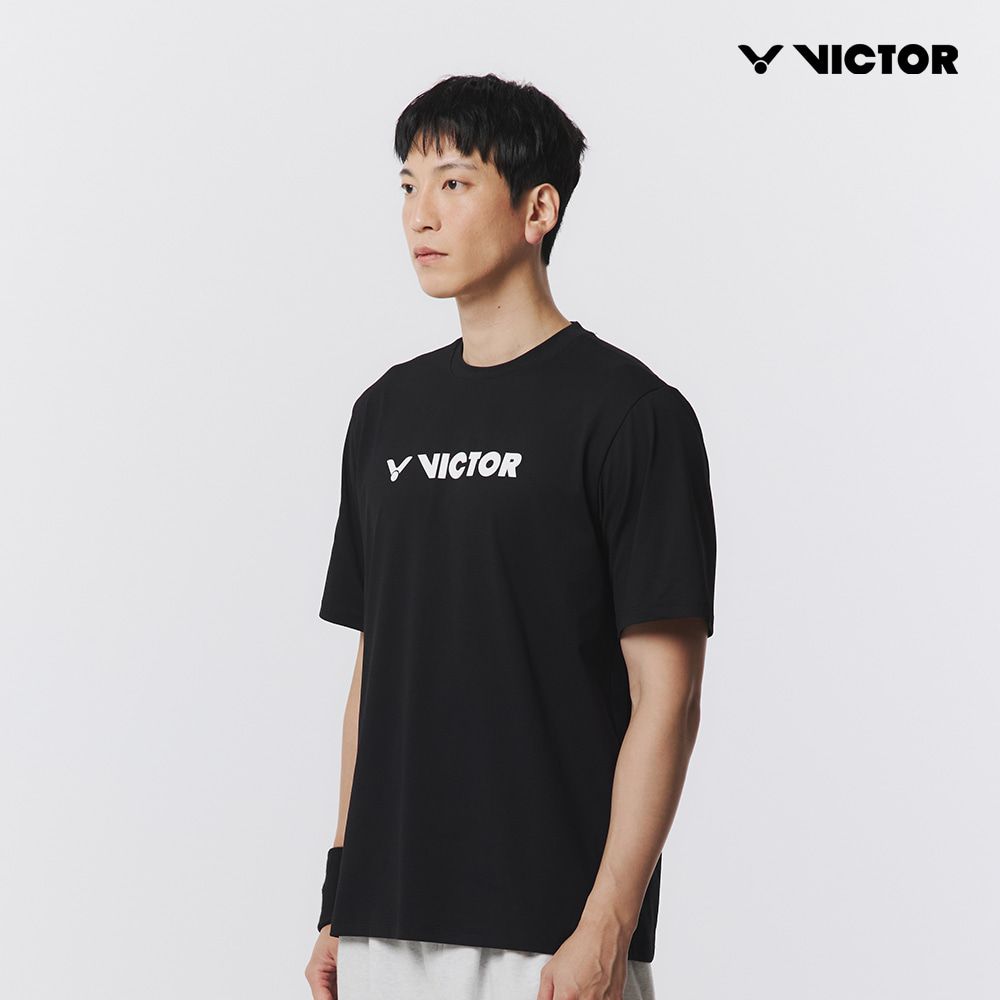 빅터 배드민턴 남여공용 오버핏 반팔라운드티셔츠 VT25CTO200U 블랙 - 상세 이미지 3