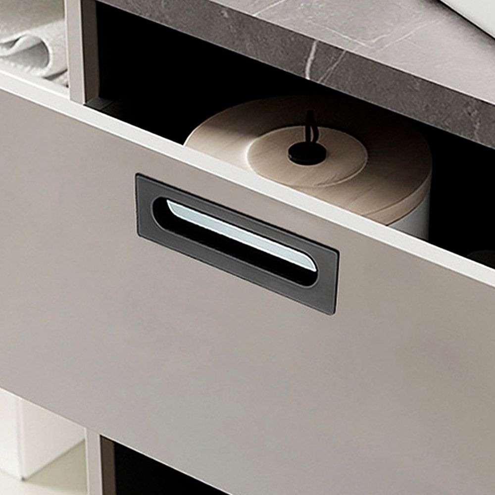 사각 미닫이 손잡이 블랙 실루엣 중문 매립형 매입