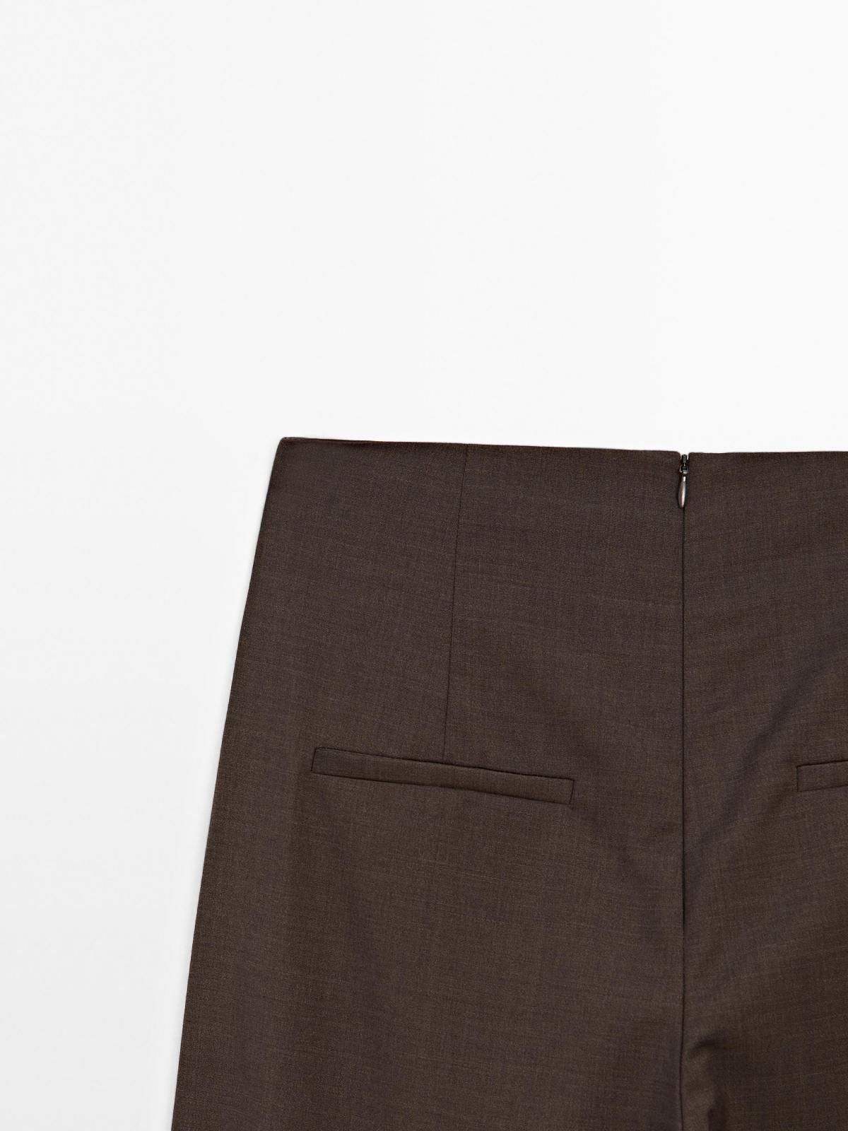마시모두띠 100 울 와이드 다트 팬츠 9005/951 MOLE BROWN - 상세 이미지 4