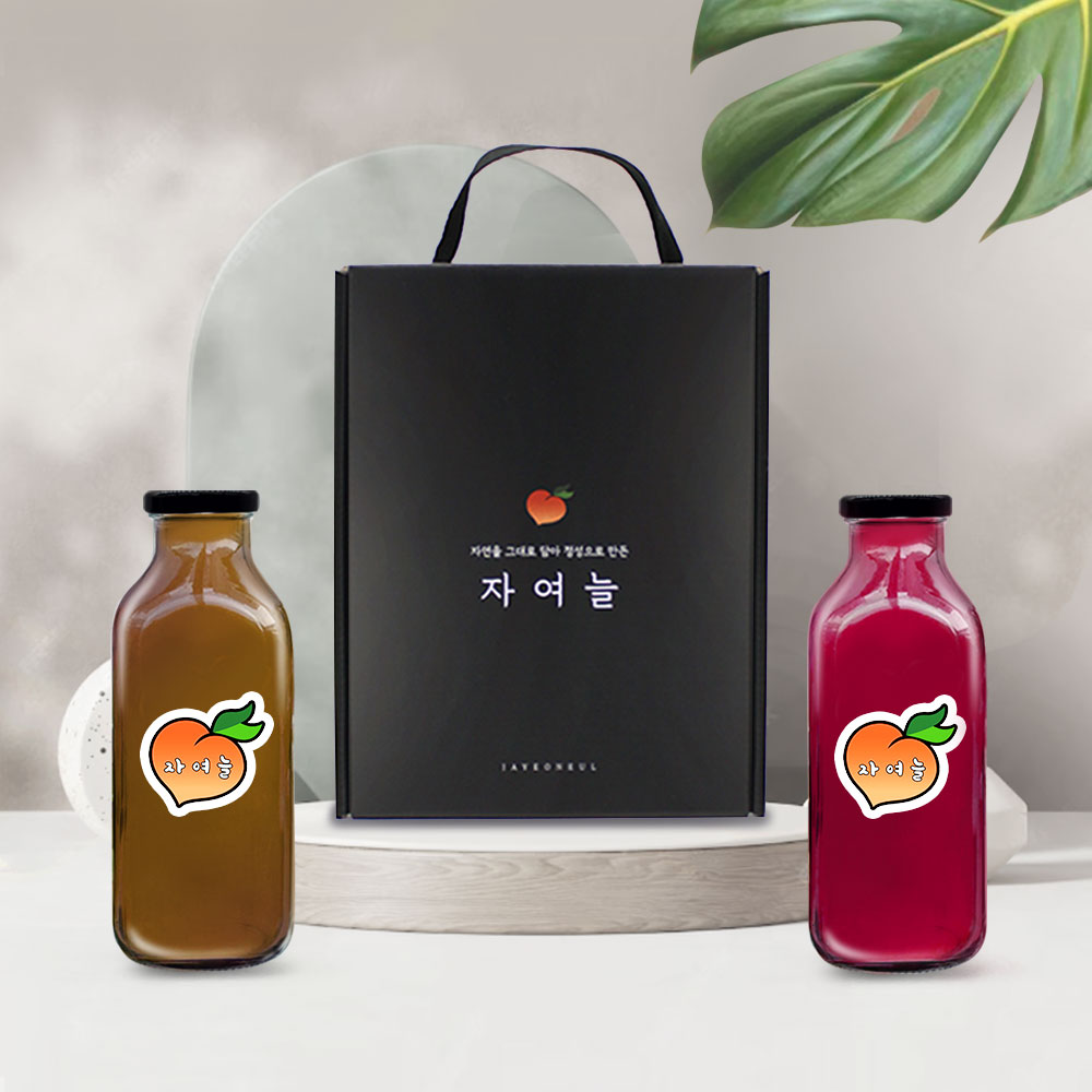 수제청 생강청(유기농) 오미자청(정백당) 2구 선물세트 전통차 명절 감사 효도 선물