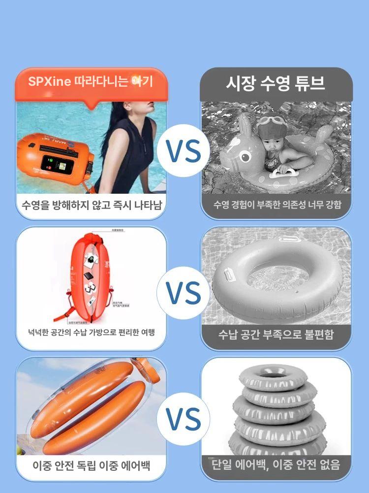 레스큐튜브 워터파크 선박용 에어백 레스큐 계곡 수상가드 물놀이용품 수영튜브 플래그십 오렌지 2개 터치 가능한 이중 - 상세 이미지 5