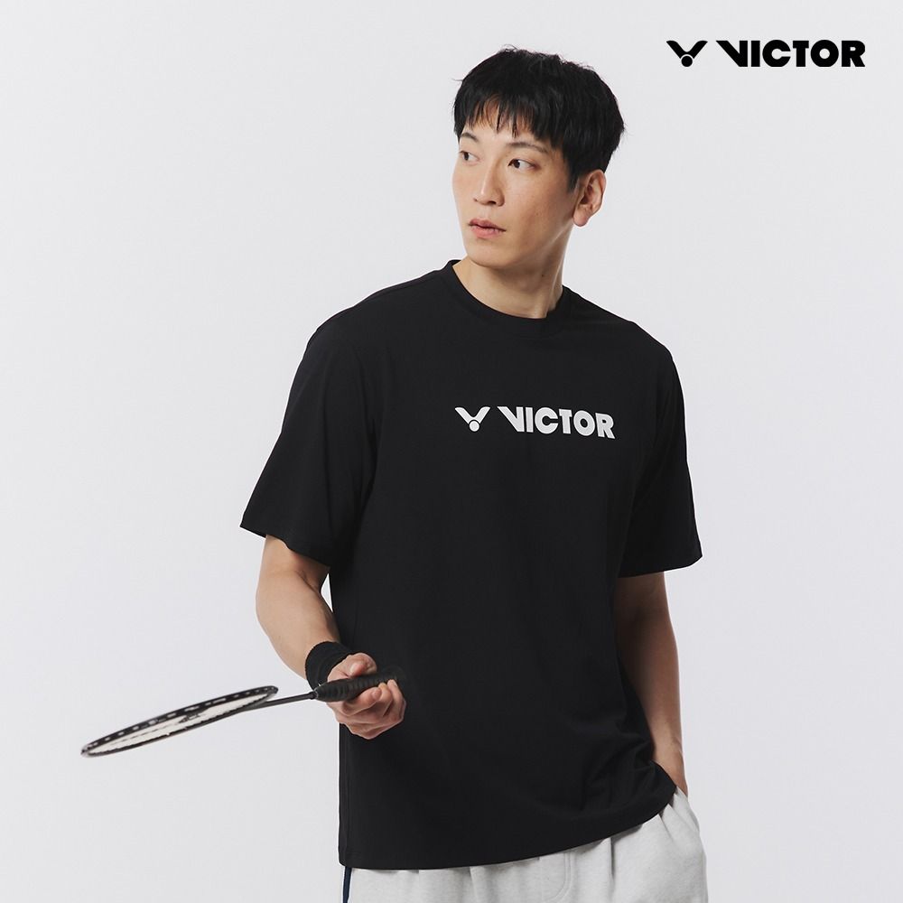 빅터 배드민턴 남여공용 오버핏 반팔라운드티셔츠 VT25CTO200U 블랙 - 상세 이미지 4