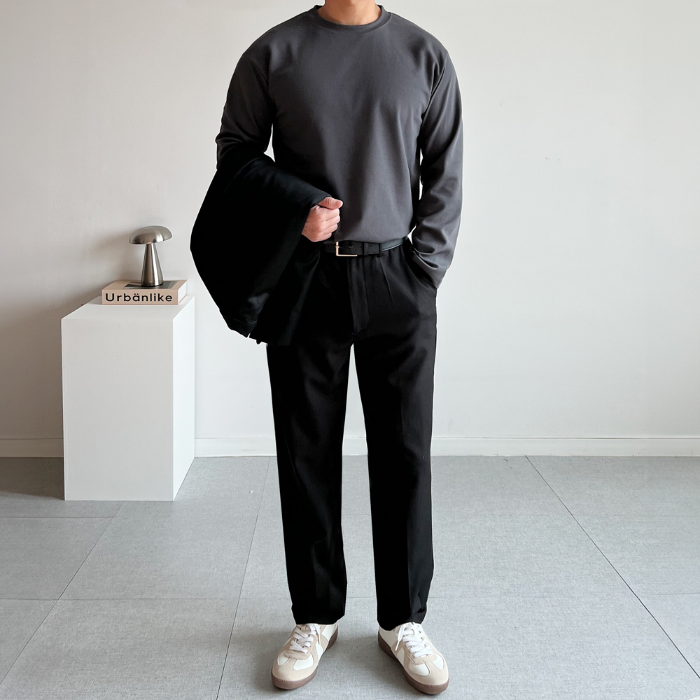1+1 흰색긴팔티 무지긴팔 남자이너티 정장티셔츠 이미지 7