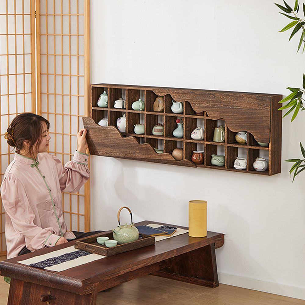 찻잔 진열장07 오동나무