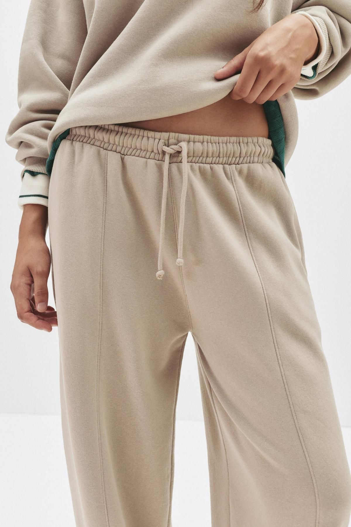 풀앤베어 미니멀 베이지 테크니컬 트랙 팬츠 7675/363 SAND - 상세 이미지 4