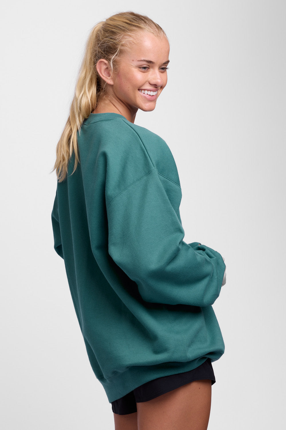 졸린 Roxanne Oversized Fleece Crewneck - Cactus - 상세 이미지 4