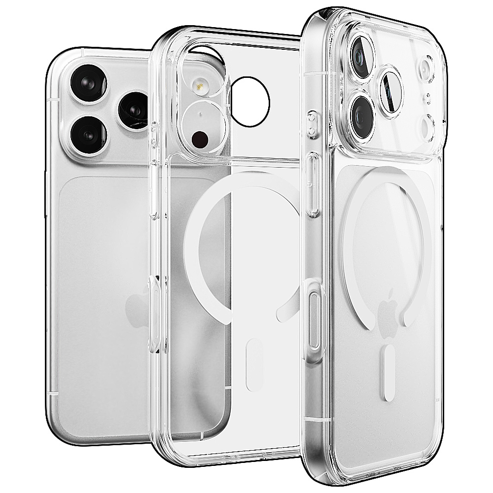 빅쏘 띠부띠부 컬러 범퍼 맥세이프 케이스 투명, 아이폰17 프로