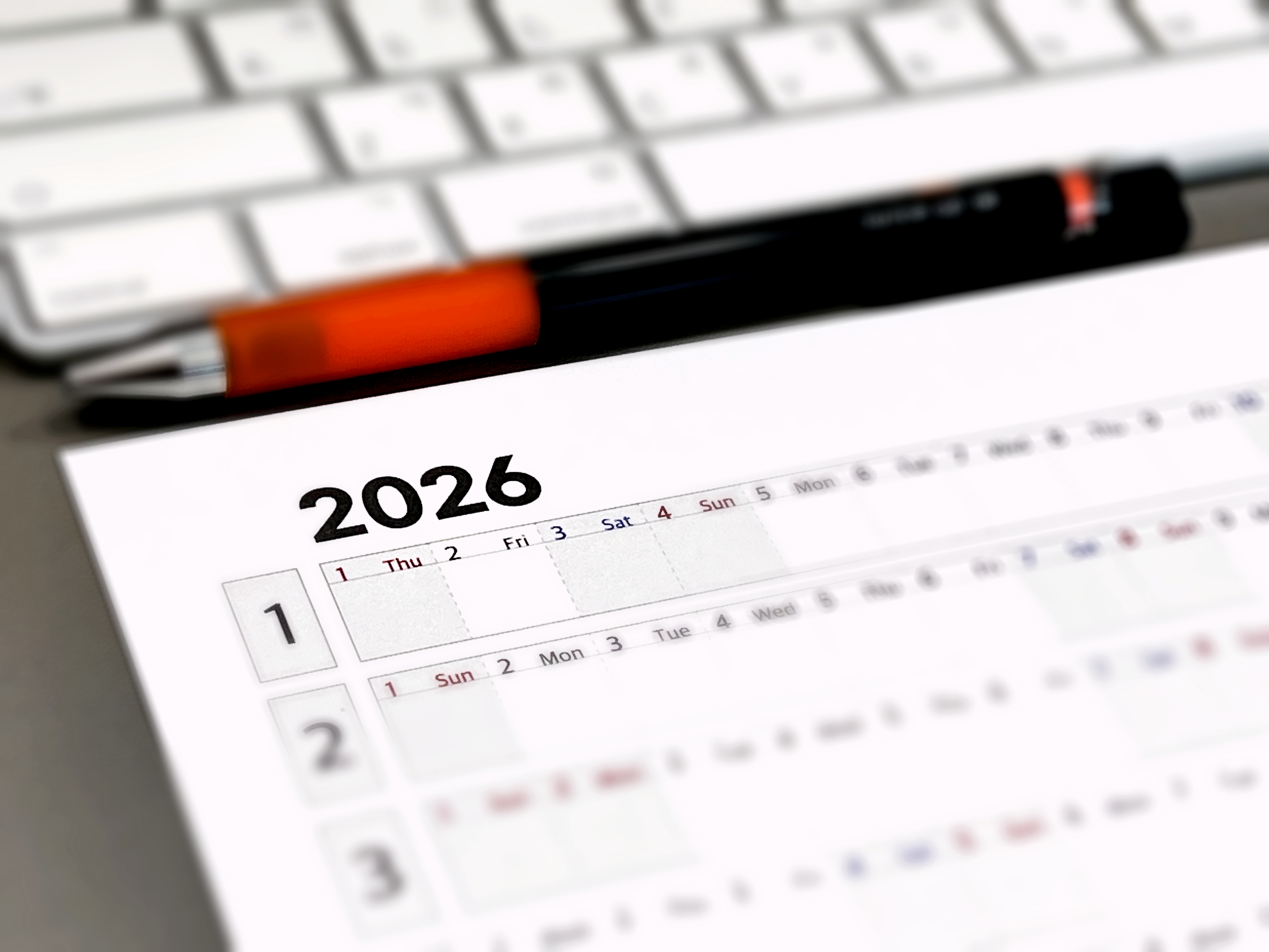 2026년 중형 연력 포스터 한장 벽걸이 데스크 매트 1년 달력 캘린더 플래너 작가님 A3 제품 이미지