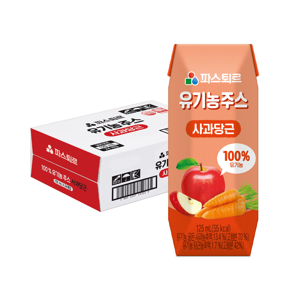 파스퇴르 유기농 음료 사과당근 125ml 24개 가격 추이 롯데웰푸드 파스퇴르 유기농 음료 사과당근 125ml 24개 - 최저가 15,900원