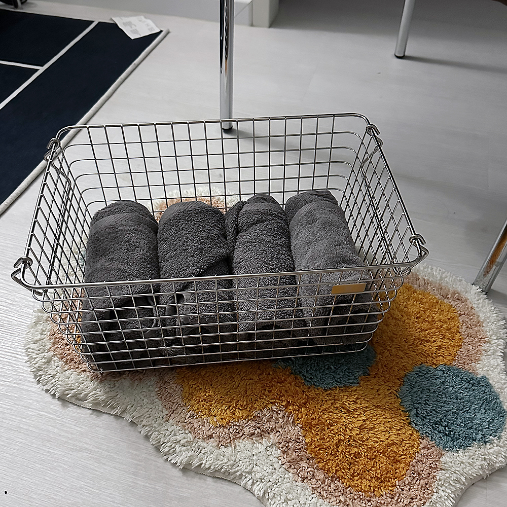 심플팩토리 스텐 바구니 철제 와이어 바스켓 네트망 철망 트레이 L