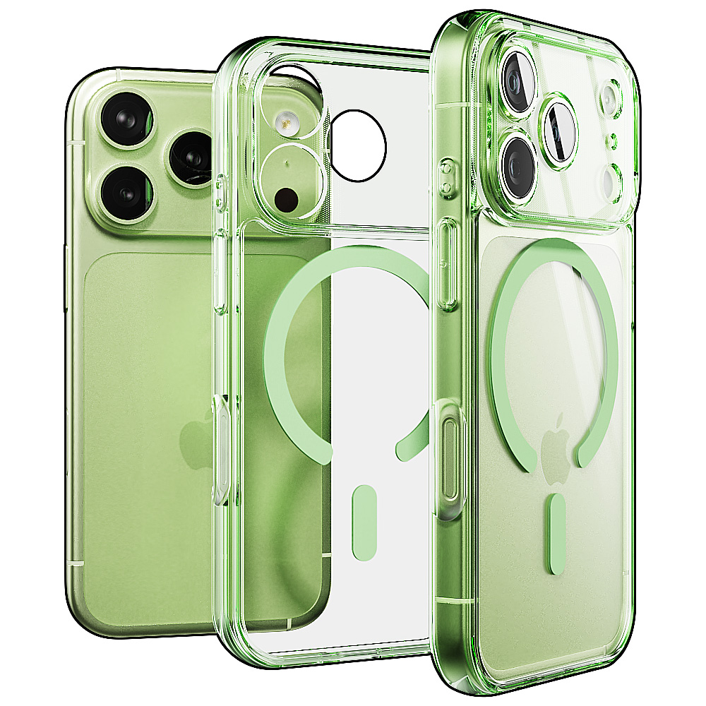 빅쏘 띠부띠부 컬러 범퍼 맥세이프 케이스 그린, 아이폰17 프로 맥스