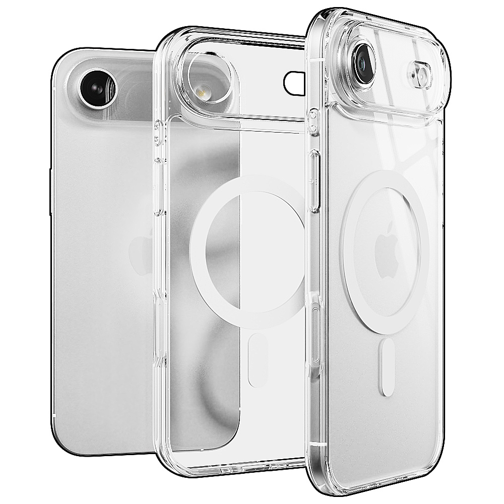 빅쏘 띠부띠부 컬러 범퍼 맥세이프 케이스 투명, 아이폰 에어