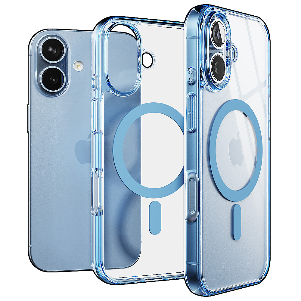 빅쏘 띠부띠부 5가지 컬러 범퍼 맥세이프 케이스 블루, 아이폰17 - 상품 이미지