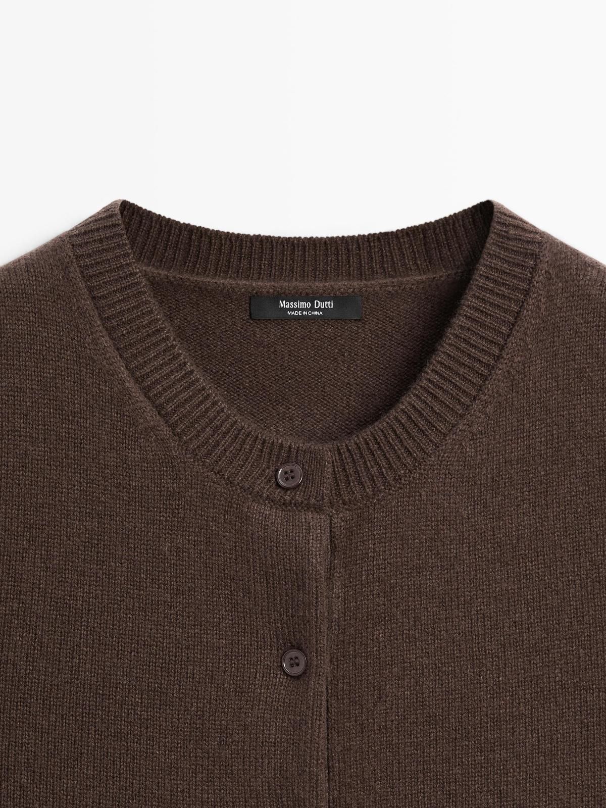 마시모두띠 울블렌드 포켓디테일 니트 베스트 5624/926 BROWN - 상세 이미지 5