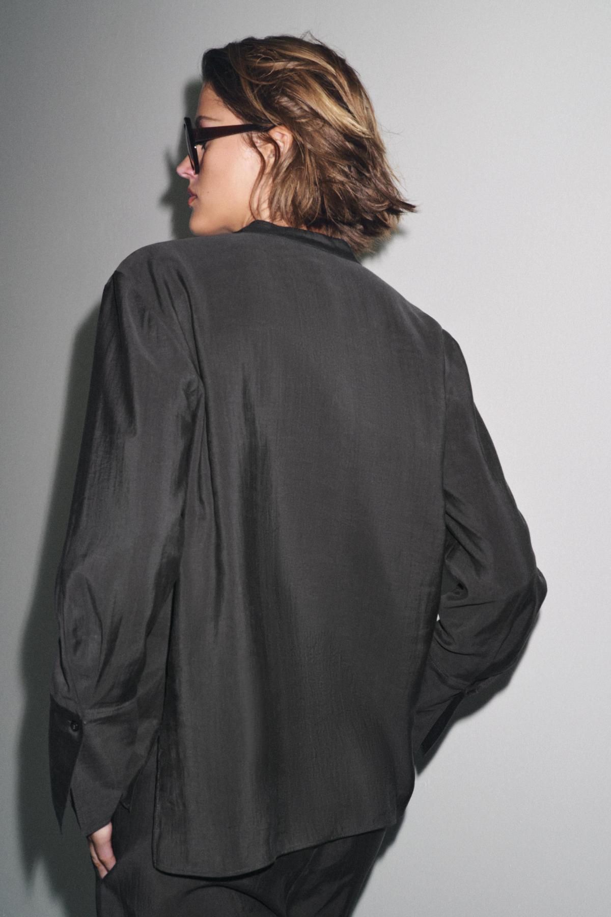 자라 테크니컬 플루이드 긴팔 셔츠 4437/046 CHARCOAL GREY - 상세 이미지 4