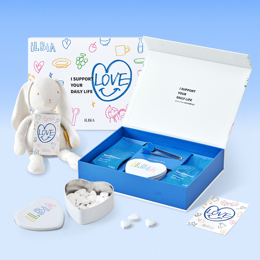 [하트 식기세척기세제 선물세트] 일비아 올인원 식세기세제 식기세척기세제 60정 / 삼성 밀레 SK lg 식세기 호환