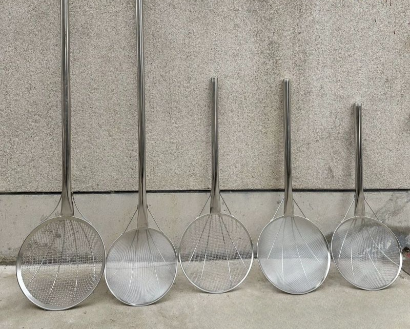 대형뜰채 뜰채 스테인리스 횟집 양식장 건지게 낚시 직경 20cm 45cm 미세 0.7mm - 상품 이미지