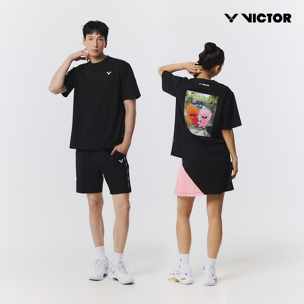 빅터 배드민턴 남여공용 오버핏 반팔라운드티셔츠 VT25CTO207U 블랙 - 상세 이미지 5