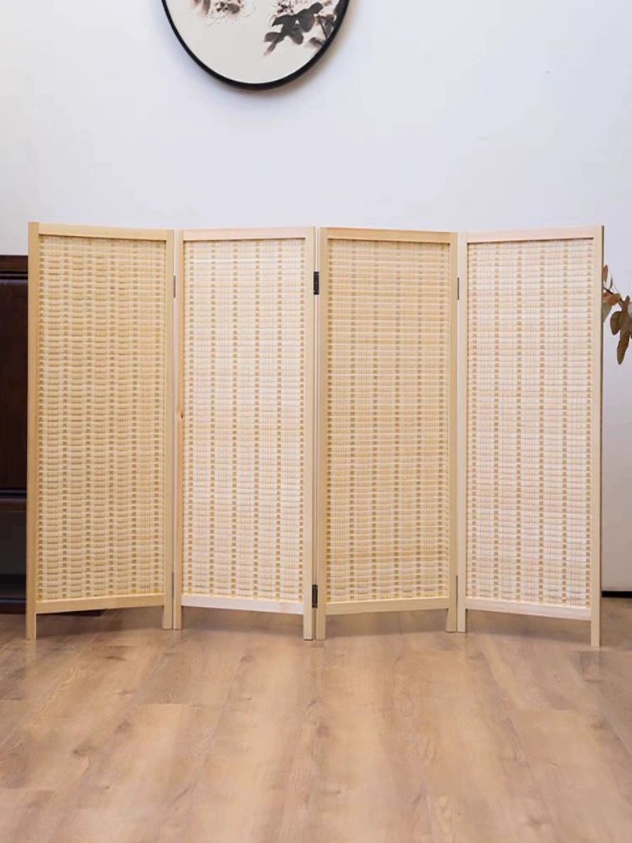 원목 파티션 낮은 가벽 병풍 이동식 펜스 실내 다용도 80cm 높이x40cm 장 대나무 3장 - 상세 이미지 4