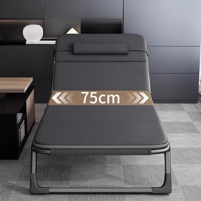 접이식침대 휴대용 간이침대 공간활용 좁은방 사무실 낮잠 휴식 캠핑 그레이 75cm 사각튜브 - 상세 이미지 4