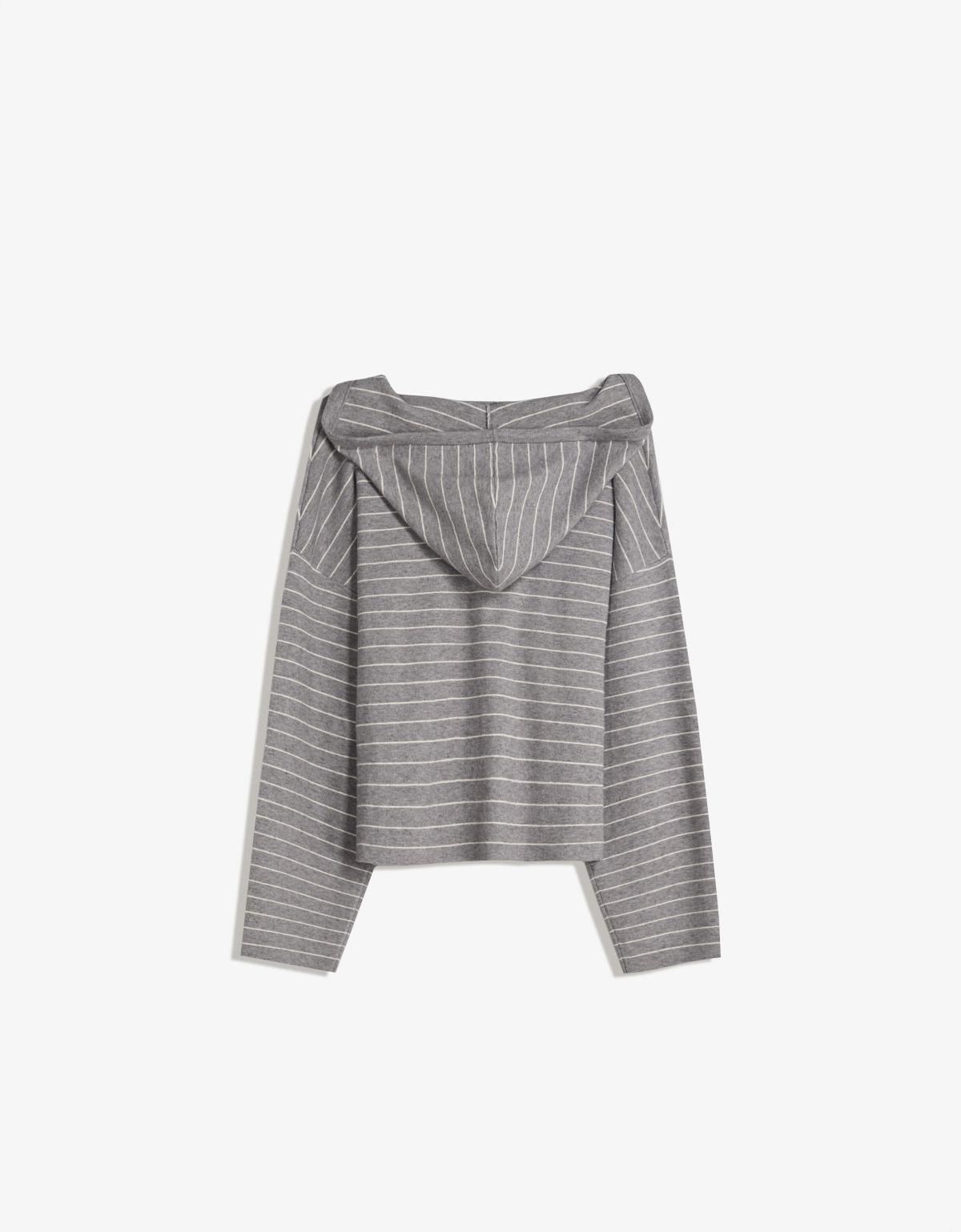 버쉬카 스트라이프 크롭 후드티 7114/693 GREY - 상세 이미지 2