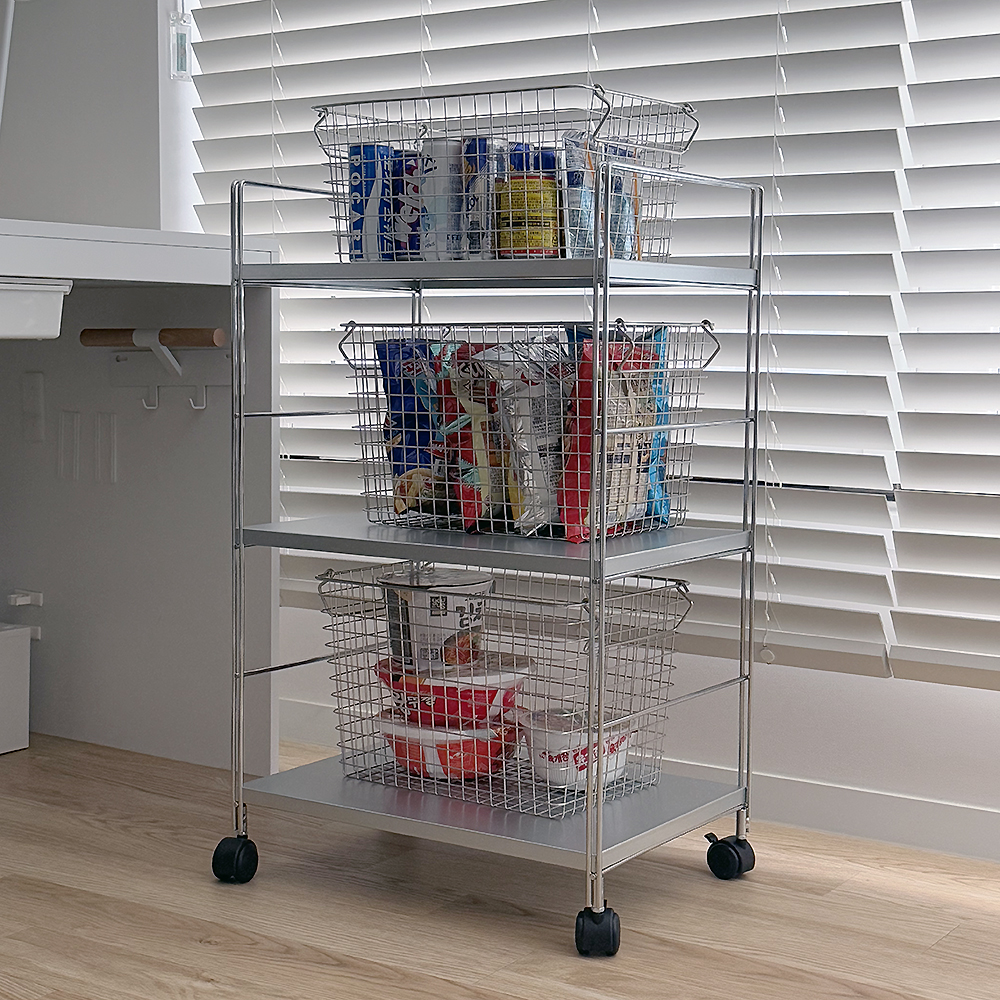 심플팩토리 스텐 바구니 철제 와이어 바스켓 네트망 철망 트레이 L