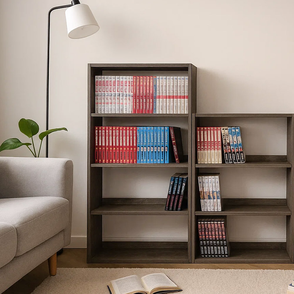 만화책장 원목 쇼파옆 침대옆 미니 만화책 낮은 책장 자작나무 3단