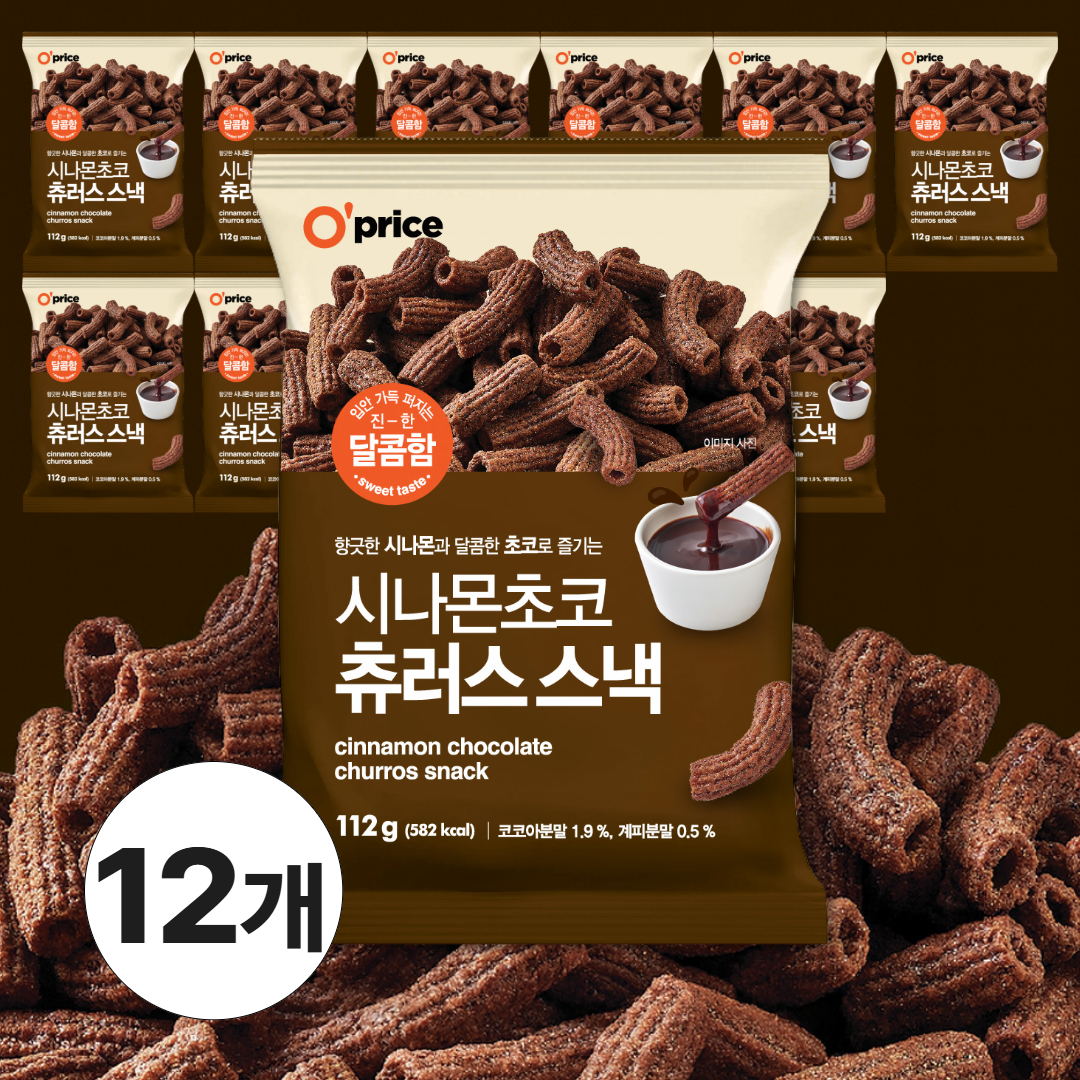 오프라이스 시나몬 초코츄러스스낵 112g 12팩 - 상품 이미지