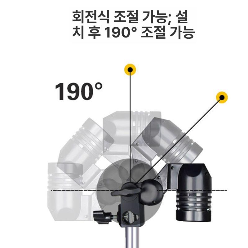 소품사진촬영 음식 방송용 개인방송 인터넷방송 영상 방송 조광 램프 테이블 촬영 스탠드+185W 촬영 전구 - 상세 이미지 5
