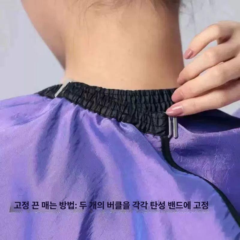 미용 머리카락 보호 옷 미용실 이발소 커트 파마 머리손질 용포 스타일 얇음 - 상세 이미지 3