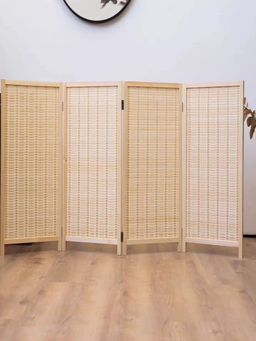 원목 파티션 낮은 가벽 병풍 이동식 펜스 실내 다용도 80cm 높이x40cm 장 대나무 3장 - 상세 이미지 2