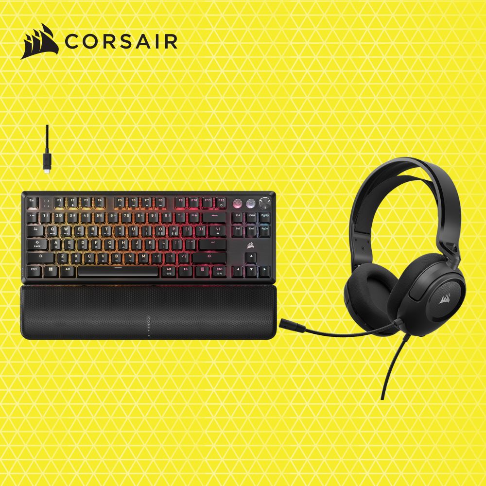 커세어 K70 MGX TKL 자석축 래피드트리거키보드 + HS35 V2 서라운드 PC헤드셋 - 메인 이미지