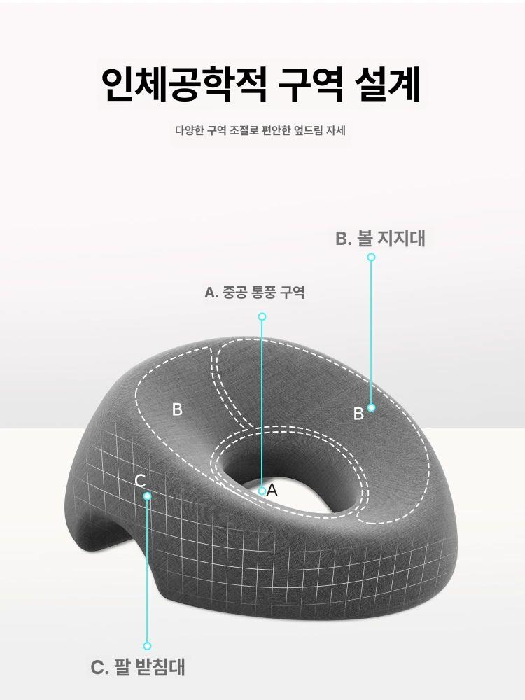 마사지샵 얼굴 베개 겸용 부드러운 구멍 경락 피부샵 신그레이-뷰티 베개 6-12cm - 상세 이미지 4