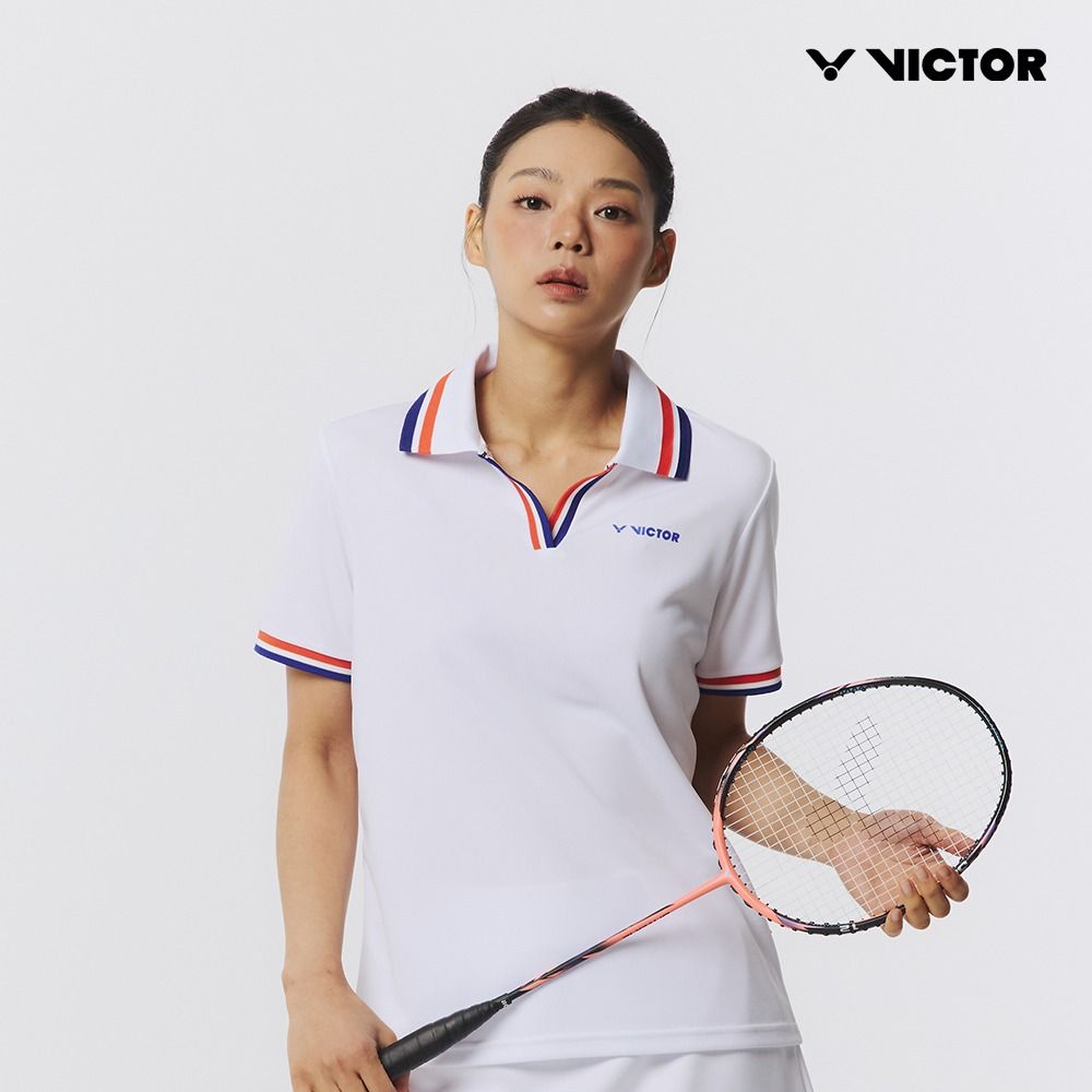 빅터 배드민턴 남성 반팔 카라티셔츠 VT25CTS002M 화이트 - 메인 이미지