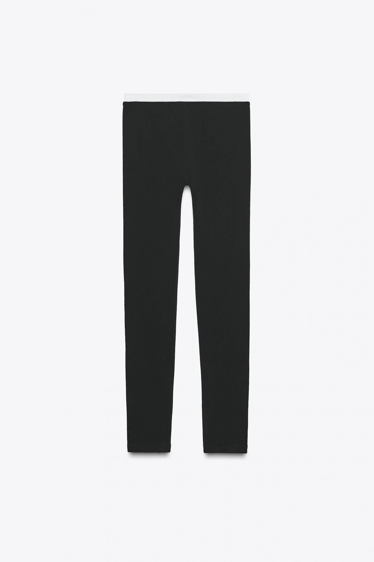자라 하이웨이스트 컬러블록 테크니컬 레깅스 5063/819 BLACK / WHITE - 상세 이미지 5