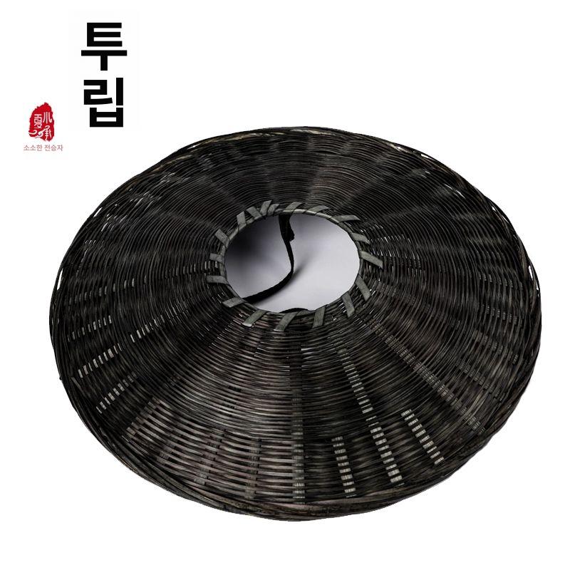 여름모자 무사 삿갓 베트남 소품 햇빛 무술 무대용 역극 공연 모자 대나무모자 전통모자 블랙 재고 있음 어린이용 직경36cm내측11cm - 상세 이미지 4