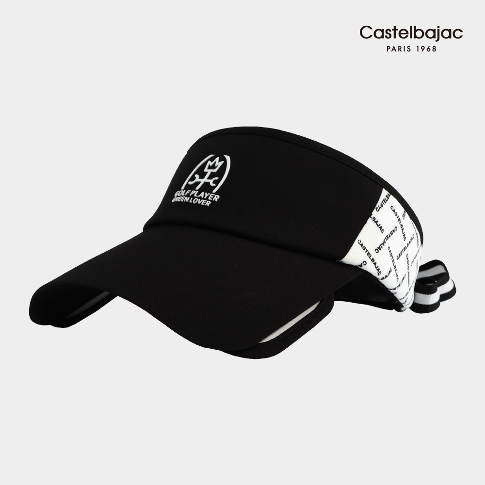 까스텔바작 라벨르 리본 여성 바이저 골프모자 썬캡 BWEW-GC502 블랙