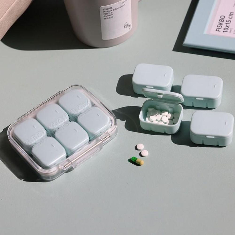휴대용 약통 알약 케이스 U066 약보관함 보조제 크기별 DIY 소분 알약케이스U066 블루 - 상품 이미지