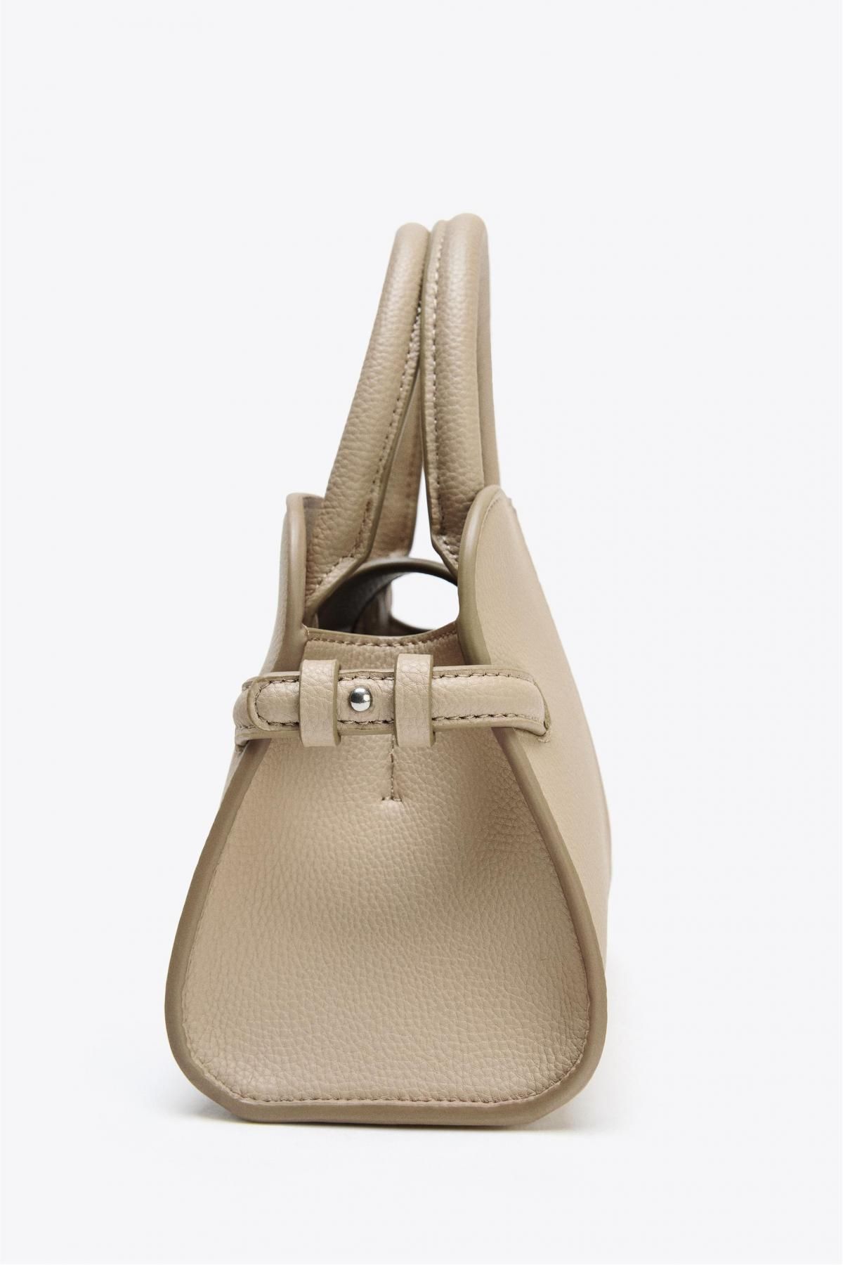 자라 베이직 미니 시티 토트백 6614/610 TAUPE GREY - 상세 이미지 4