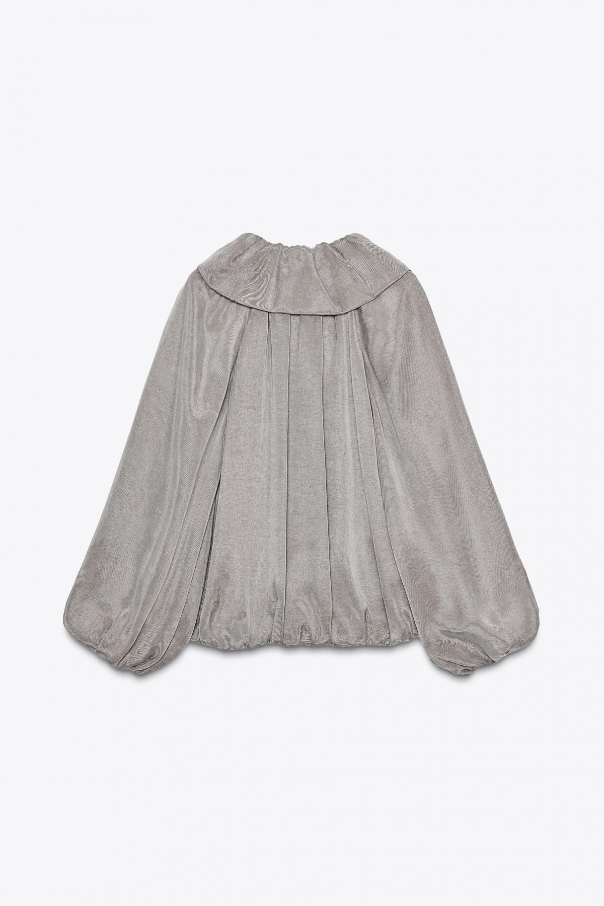자라 라이트그레이 플루이드 집업 봄버 재킷 8362/404 LIGHT GREY - 상세 이미지 3