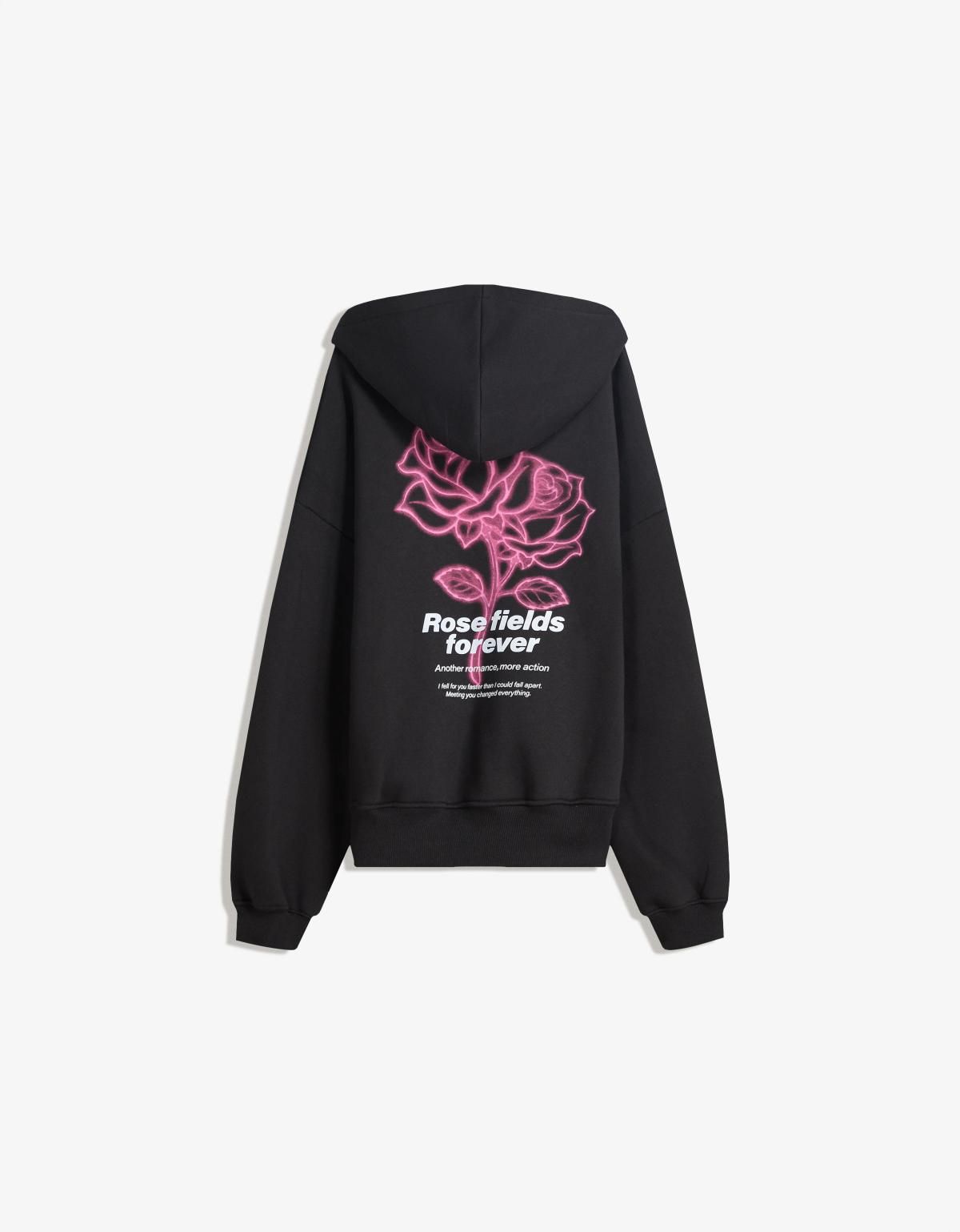 버쉬카 블랙 테크니컬 프린트 집업 후드티 7175/777 BLACK - 상세 이미지 2